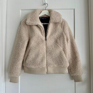 banana republic sherpa jacket cream white - XS size